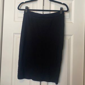 H&M Divided black ribbed pencil skirt